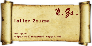 Maller Zsuzsa névjegykártya